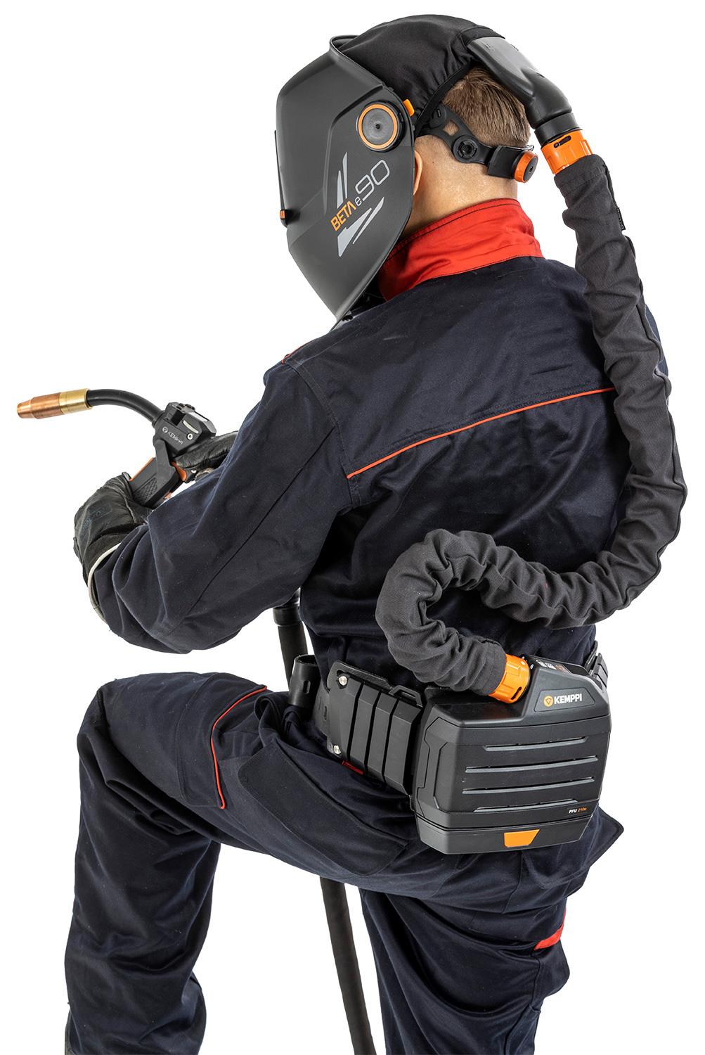 9873036  Kemppi Beta e90 XFA Auto Darkening Welding Helmet & PFU 210e PAPR System, Shades 9-15